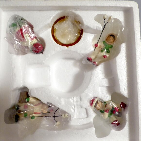 NEW 2003 HALLMARK KEEPSAKE ORNAMENT WAITING FOR SANTA TEALIGHT CANDLEHOLDER 6 PC - Picture 4 of 13